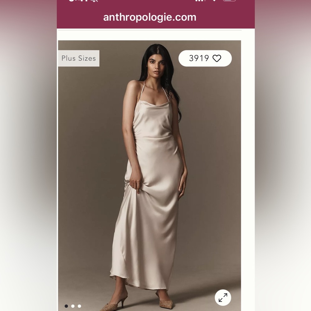 BHLDN Strapless Cream Dress